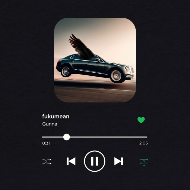 fukumean, Gunna, Music Playing On Loop, Alternative Album Cover by SongifyIt